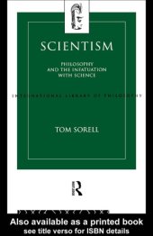 book SCIENTISM: PHILOSOPHY CL (International Library of Philosophy Series)