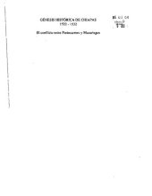 book Génesis histórica de Chiapas 1522-1532. El conflicto entre Portocarrero y Mazariegos