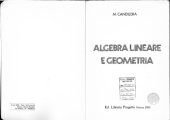 book Algebra lineare e geometria