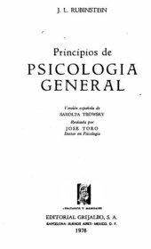 book Principios de Psicologia General