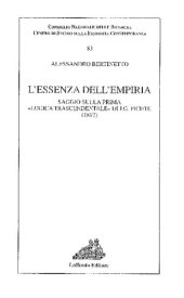 book L'essenza dell'empiria. Saggio sulla prima "Logica trascendentale" si J. G. Fichte (1812)