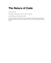 book The nature of code [simulating natural systems with processing]