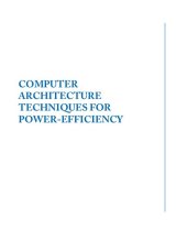 book Computer architecture techniques for power-efficiency