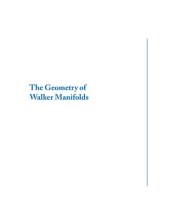 book The geometry of Walker manifolds