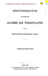 book Hume-Studien. 1. Zur Geschichte und Kritik des modernen Nominalismus