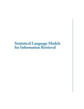 book Statistical Language Models for Information Retrieval