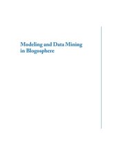 book Modeling and data mining in blogosphere