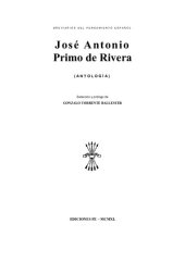 book José Antonio Primo de Rivera Antología