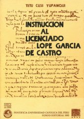 book Instrucción al licenciado don Lope García de Castro (1570)