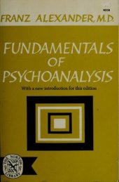 book Fundamentals of psychoanalysis