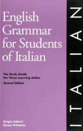 book English Grammar for Students of Italian : the study guide for those learning Italian