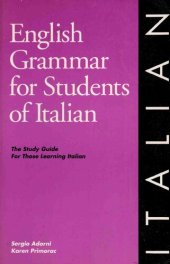 book English Grammar for Students of Italian : the study guide for those learning Italian