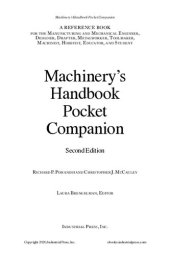 book Machinery's Handbook Pocket Companion