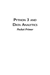 book Python 3 and Data Analytics Pocket Primer