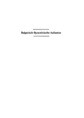 book Bulgarisch-byzantinische Aufsätze