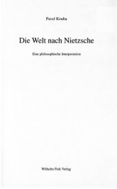 book Die Welt nach Nietzsche : eine philosophische Interpretation