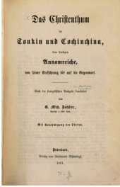 book Das Christentum in Tonkin und Cochinchina, dem heutigen Annamreiche, von seiner Einführung bis zur Gegenwart