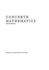 book Concrete Mathematics: A Foundation for Computer Science