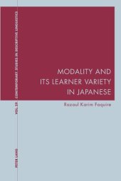 book Modality and Its Learner Variety in Japanese