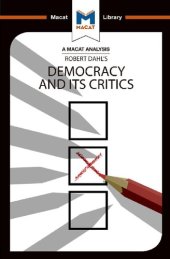 book An Analysis of Robert A. Dahl's Democracy and its Critics