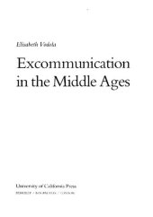 book Excommunication in the Middle Ages