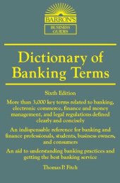 book Barron's Dictionary of Banking Terms