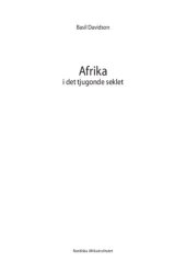 book Afrika i det tjugonde seklet