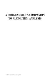 book A programmer's companion to algorithm analysis