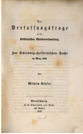 book Die Verfassungsfrage in der Holsteinischen Ständeversammlung