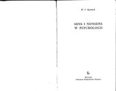 book Sens i nonsens w psychologii