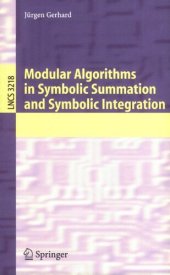 book ModularAlgorithms in Symbolic Summation andSymbolicIntegration