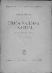 book Praca najemna i kapitał