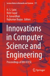 book Innovations in Computer Science and Engineering: Proceedings of 8th ICICSE (Lecture Notes in Networks and Systems, 171)