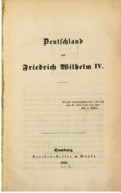 book Deutschland und Friedrich Wilhelm IV.