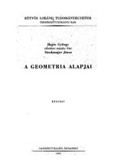 book A geometria alapjai