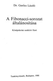 book A Fibonacci-sorozat általánosítása