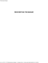 book Reinventing the Bazaar : A Natural History of Markets