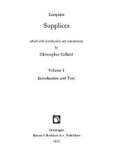 book Euripides: Supplices (edited with introduction and commentary)