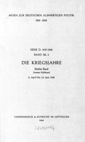 book DIE KRIEGSJAHRE : 6. April bis 22. Juni 1941