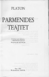 book Parmenides ; Teajtet