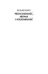 book Przygodność, ironia, solidarność