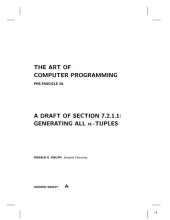 book The Art of Computer Programming. Pre Fascicle 2A. A Draft to Section 7.2.1.1: Generating n-tuples