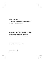 book The Art of Computer Programming. Volume 4. Pre-Fascicle 4A. A  Draft of Section 7.2.1.6: Generating All Trees