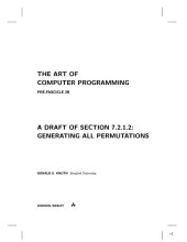 book The Art of Computer Programming. Pre-Fascicle 2B. A Draft to Section 7.2.1.2: Generating All Permutations