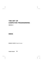 book The Art of Computer Programming. Fascicle 1. MMIX