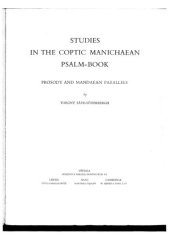 book Studies in the Coptic Manichaean Psalm-book