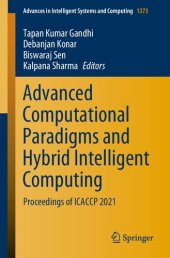 book Advanced Computational Paradigms and Hybrid Intelligent Computing: Proceedings of ICACCP 2021