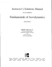 book Instructor's Solutions Manual to accompany Fundamentals of Aerodynamics