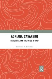 book Adriana Cavarero: Resistance and the Voice of Law