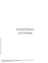 book Curatorial Activism: Towards an Ethics of Curating